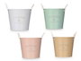Ibergarden Macetero Asas Blancas Surtis Couleurs Diam 23 cm - 27x24x23 cm Métal Corde Beige Blanc Rose Vert (Set de 12)