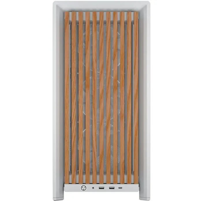 Corsair Frame 4000X RS - Boîtier PC Moyen Tour - 4 Ventilateurs RS120 - Blanc/Bois clair