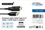 MicroConnect Câble HDMI Premium Type A - Type D avec adaptateur, 15m