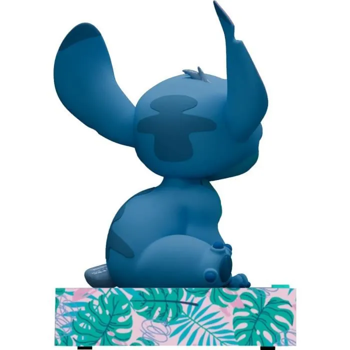 Kids Licensing Réveil Figurine 3D Stitch LAS3055 avec Veilleuse, Alarme et Affichage de la Date - Fonctionne sur Piles AA Incluses