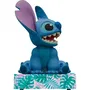 Kids Licensing Réveil Figurine 3D Stitch LAS3055 avec Veilleuse, Alarme et Affichage de la Date - Fonctionne sur Piles AA Incluses