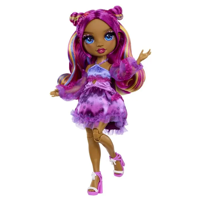 Rainbow High Poupée Mannequin Be Dazzling - Noemie Violette 28 cm avec Pierres Précieuses Scintillantes et Accessoires - Collection de 5 Personnages