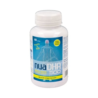 Nua Nuadha 500 60 Gélules Mastication Citron Complément Alimentaire Oméga-3 DHA 500mg Nua Nuadha 500 60 Gélules Mastication Citron Complément Alimentaire Oméga-3 DHA 500mg