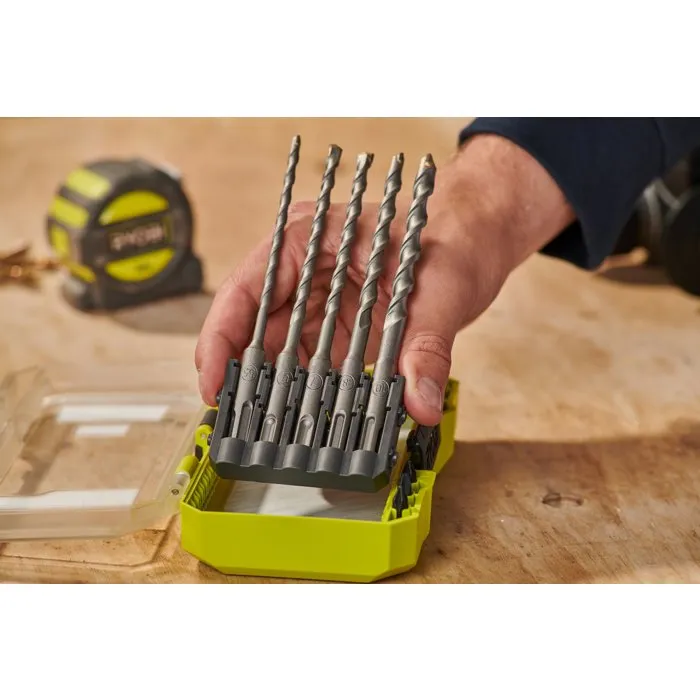 Ryobi Coffret de 5 forets SDS+ béton RX - Ø5,5 à 10 mm Ryobi Coffret de 5 forets SDS+ béton RX - Ø5,5 à 10 mm