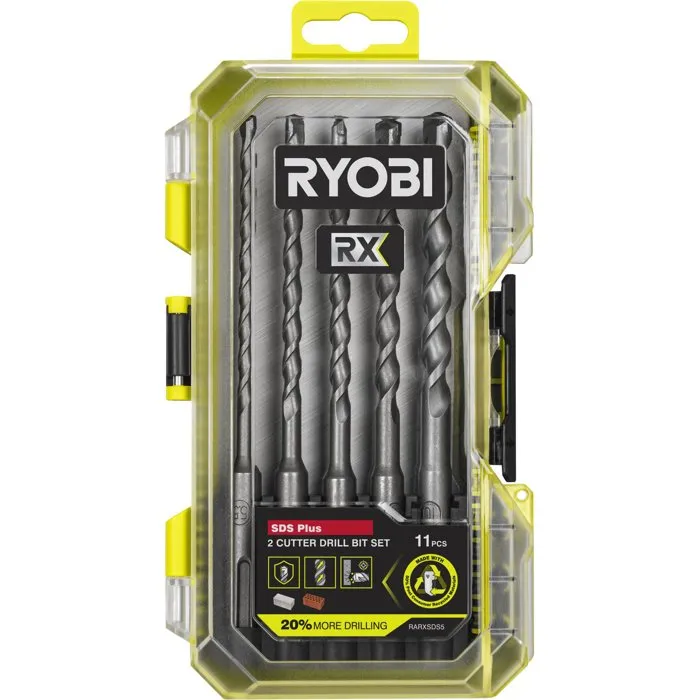 Ryobi Coffret de 5 forets SDS+ béton RX - Ø5,5 à 10 mm Ryobi Coffret de 5 forets SDS+ béton RX - Ø5,5 à 10 mm