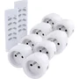 Chacon - Lot de 2 prises murales avec interrupteur - 16A - 3500W max - Intérieur - Sécurité enfant