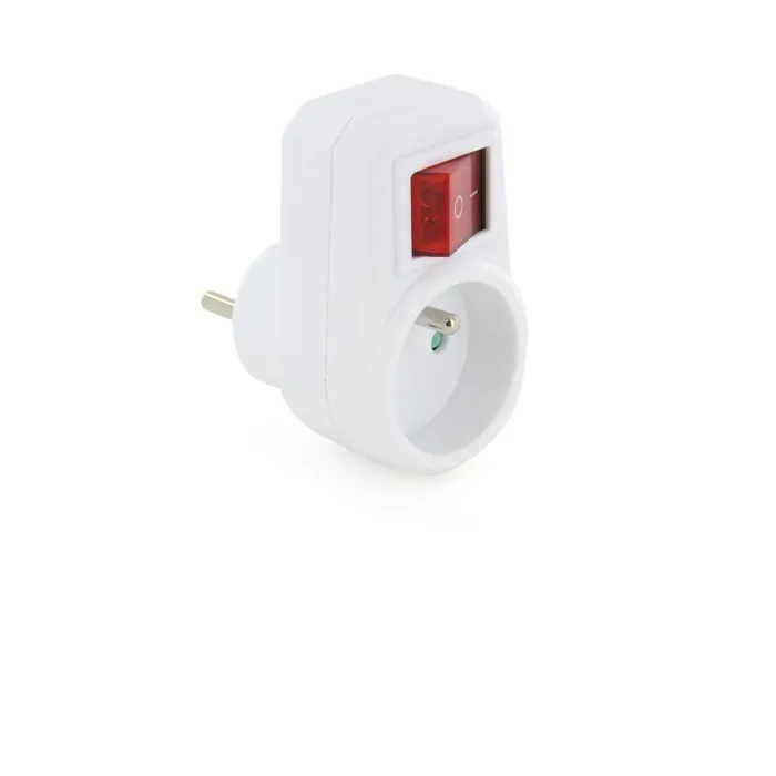 Chacon - Lot de 2 prises murales avec interrupteur - 16A - 3500W max - Intérieur - Sécurité enfant