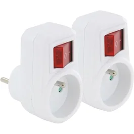 Chacon - Lot de 2 prises murales avec interrupteur - 16A - 3500W max - Intérieur - Sécurité enfant
