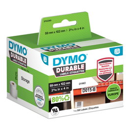 Dymo Etiquettes 2112290 - Bloc d'étiquettes blanches compatibles pour imprimantes Dymo