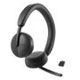 Dell WL3024 Casque sans-fil Bluetooth 5.3 avec microphone antibruit, autonomie 41h, certifié Microsoft Teams, noir