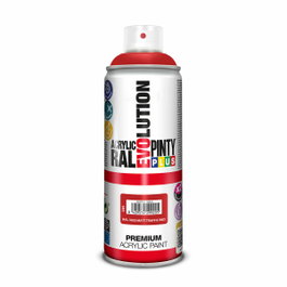 Pinty Plus Evolution Spray de Peinture Acrylique RAL 3020 Rouge Trafic Mat 520 cc