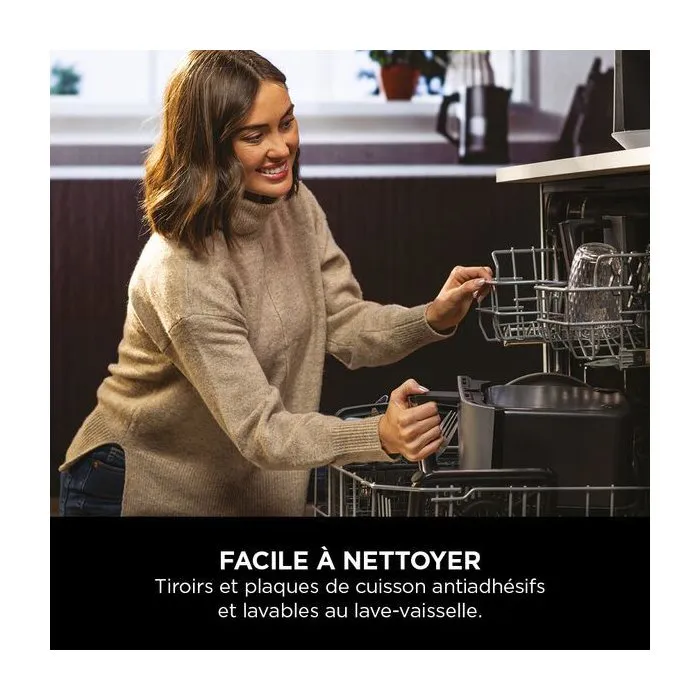 Ninja Friteuse sans huile DZ400EU 9,5L 2 cuves Dual Zone Air Fryer Max Crisp