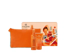 Collistar Set After Sun, Shower Gel & Shampoo 2-In-1 et Spray Autobronzant Hydratant avec Pochette Textile