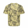T-shirt à manches courtes homme Only & Sons Onskash Reg Leaf Aop Doré