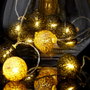 Home Deco Factory Guirlande Lumineuse 15 LED USB Noir et Doré