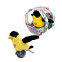 Famosa Happy Yappers Peluche Oiseau Chanteur avec Ailes Mobiles et Répétiteur Multilingue 18x18x5 cm Assorti