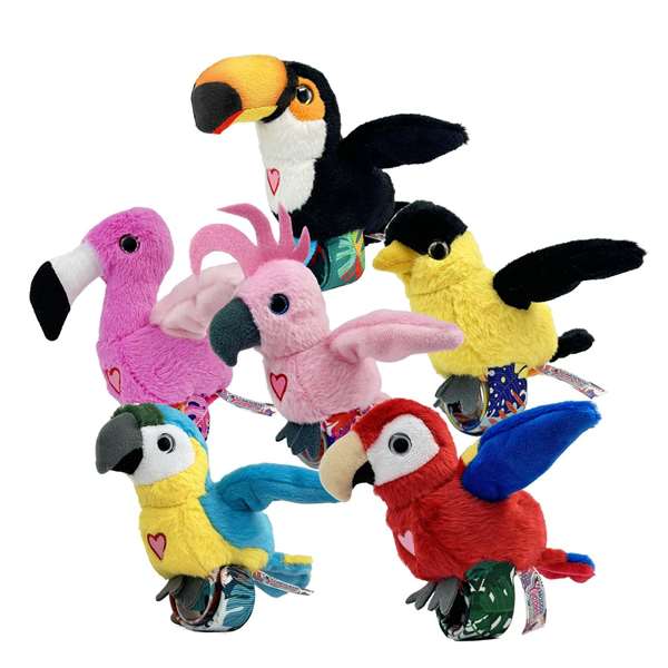 Famosa Happy Yappers Peluche Oiseau Chanteur avec Ailes Mobiles et Répétiteur Multilingue 18x18x5 cm Assorti Famosa Happy Yappers Peluche Oiseau Chanteur avec Ailes Mobiles et Répétiteur Multilingue 18x18x5 cm Assorti