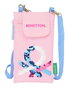 Benetton - Porte-monnaie et porte-mobile pour enfant rose "Pink" - 10 x 19 cm