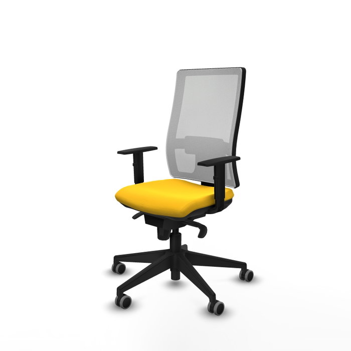 PIQUERAS Y CRESPO Chaise de bureau Horna Jaune avec mécanisme Sincro PIQUERAS Y CRESPO Chaise de bureau Horna Jaune avec mécanisme Sincro