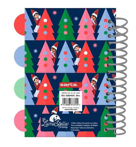 Safta Bloc-notes A6 Elf On the Shelf avec couverture rigide Safta Bloc-notes A6 Elf On the Shelf avec couverture rigide