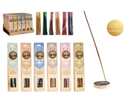 Acorde Lot de 30 Bâtons d'Encens avec Support en Bois Assortis 6 Arômes 6x30x2 cm (Set de 72)