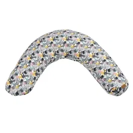 Beaba - Big Flopsy™ - Coussin de maternité grossesse et allaitement - Coton imprimé Jungle - 180 cm