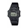 CASIO W-220H Montre mixte digitale à quartz noir, étanche, avec chronomètre et éclairage LED, bracelet résine