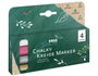 Kreul Set de 4 Marqueurs à Craie CHALKY Hiver, Couleurs Assorties