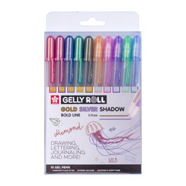Sakura Gelly Roll Gold & Silver Shadow set 10 couleurs