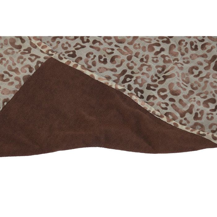 Home ESPRIT Serviette de plage Marron Vert Rose Polyester Coton (Lot de 3)