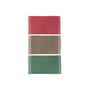 Home ESPRIT Serviette de plage Marron Vert Rose Polyester Coton (Lot de 3)
