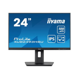 Iiyama Moniteur XUB2493HSU-B7 LCD 23.8 Pouces 1920x1080 IPS 75 Hz 5 ms avec Haut-Parleurs USB-C 65 W et HDMI