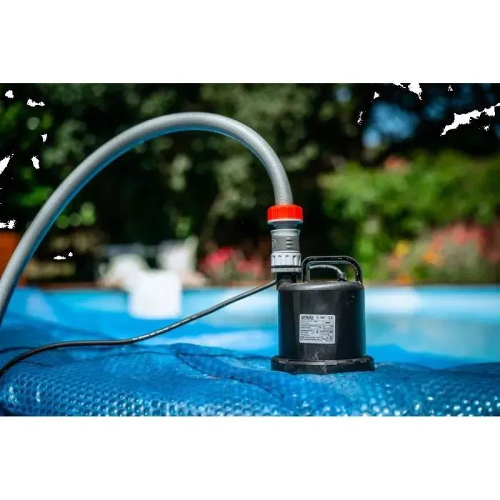 Spido Pompe d'évacuation E160 - 80 W - Débit max 3 m³/h - Ø 19 mm - Pour eau stagnante, bâches et petites piscines