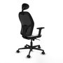 Piqueras y Crespo 2D036N1 Chaise de Bureau avec Appui-tête Blanc