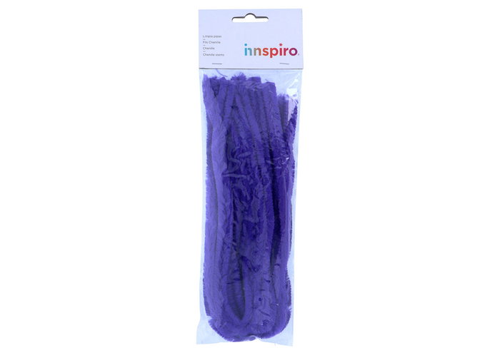 Innspiro Limpiapipas chenille lila foncé 15mm x 50cm, 10 unités