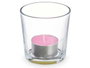 Acorde Porte-bougie Tealight Orchidée 6h en Verre Violet 7x7x7 cm (Set de 12)