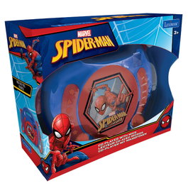 LEXIBOOK Micro pour enfants Karaoke Spiderman Marvel avec deux microphones, lecteur CD, prise casque - Jouet dès 3 ans