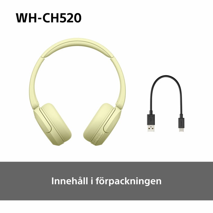 Casque audio Sony WHCH520Y.CE7 Jaune