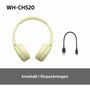 Casque audio Sony WHCH520Y.CE7 Jaune