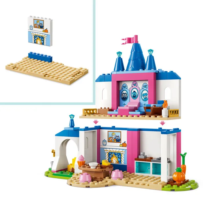LEGO | Disney Princess 43283 Château de Cendrillon et ses Amis Animaux Jeu de Construction Éducatif pour Enfants dès 4 Ans