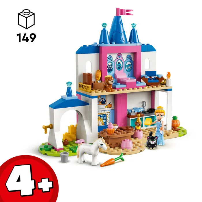 LEGO | Disney Princess 43283 Château de Cendrillon et ses Amis Animaux Jeu de Construction Éducatif pour Enfants dès 4 Ans
