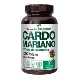 Vermont Supplements Cardo Mariano 90 gélules - Silimarine 120 mg, Complément alimentaire foie