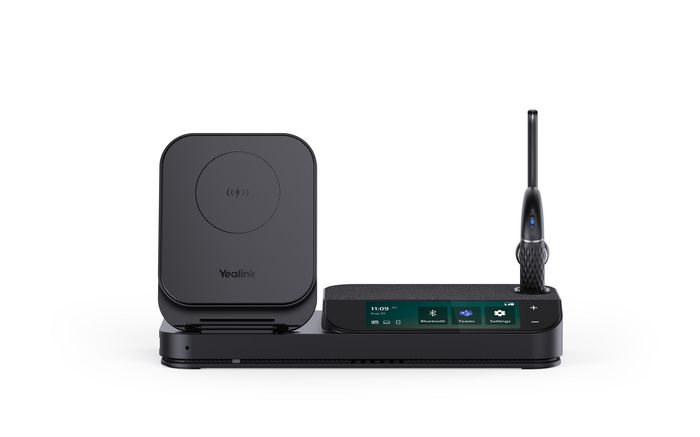 Yealink BH71 Workstation - Casque mono Bluetooth professionnel avec station de charge UC, réduction de bruit 4 micros, 30h d'autonomie, USB-C, Qi, pour visioconférence