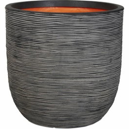 Capi Europe Jardinière Nature Rib Anthracite 43x41 cm