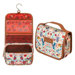ERIK - Nécessaire de voyage Frida Kahlo avec compartiments multiples et accroche, 100% polyester imperméable