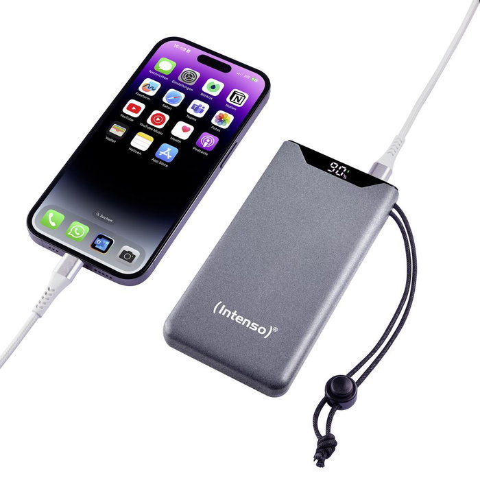 Intenso Powerbank F10000 gris 10000 mAh avec charge rapide PD et Quick Charge 3.0
