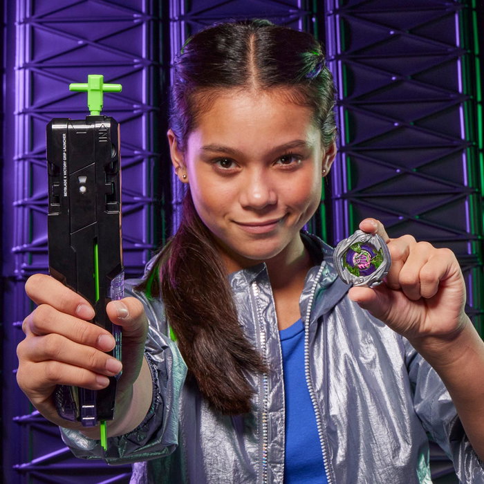 Hasbro Beyblade Lanzador Premium Grip Especial G1862 - Lanceur Beyblade X avec Toupie et Poignée Améliorée, Multilingue (Français), pour Enfants 8 Ans et Plus
