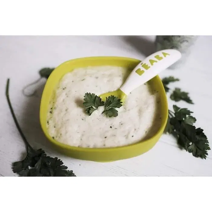 BEABA Set Premiers Couverts ergonomiques pour bébé - 6 Cuillères et 4 Fourchettes avec Manches courts et arrondis - Prise en main facile - Dès 8 mois