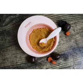 BEABA Set Premiers Couverts ergonomiques pour bébé - 6 Cuillères et 4 Fourchettes avec Manches courts et arrondis - Prise en main facile - Dès 8 mois