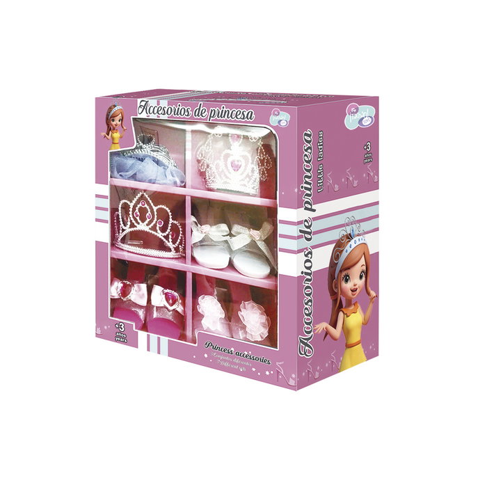 Tachan Be2027 - Kit Accessoires et Chaussures de Princesse avec Tiares pour Déguisement, Jeu Créatif et Costume d'Imagination pour Enfants à Partir de 3 Ans Tachan Be2027 - Kit Accessoires et Chaussures de Princesse avec Tiares pour Déguisement, Jeu Créatif et Costume d'Imagination pour Enfants à Partir de 3 Ans